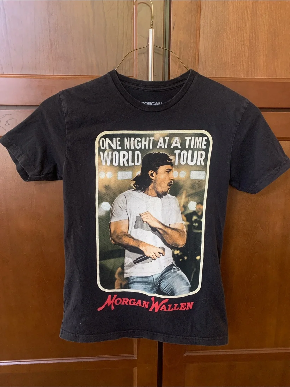 Morgan Wallen One Night at a Time World Tour Black T-Shirt Size SMALL Men Women